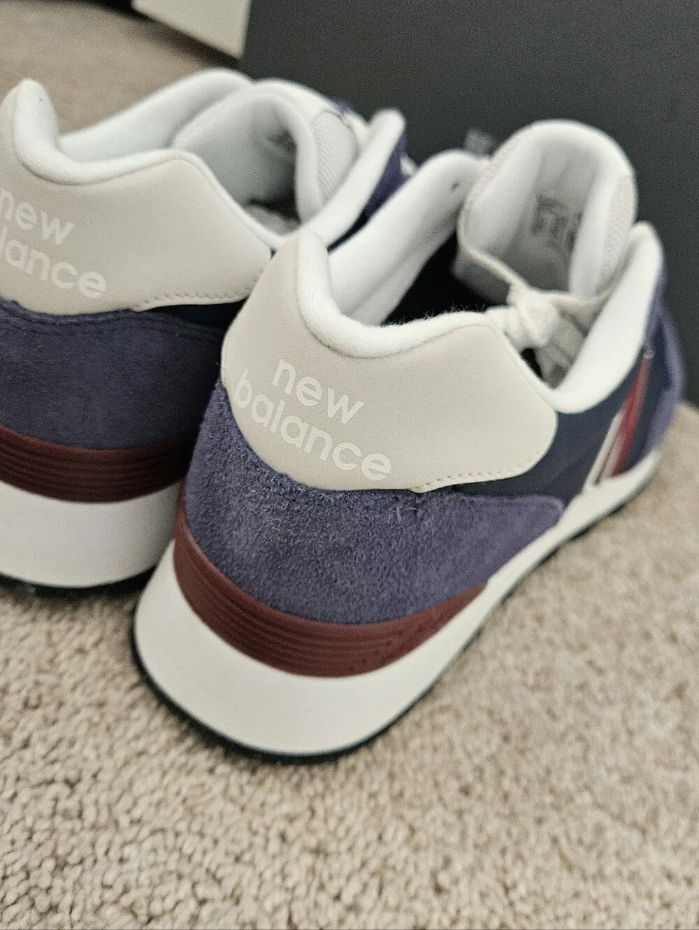 New In Box Men's New Balance 515 Sustainable Sneakers Navy/Burg Sz US 13